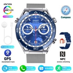 2024 új NFC EKG+PPG Bluetooth hívás Okosóra GPS Tracker Motion Karkötő Fitness Android IOS Watch 4 Férfi Smart Watch Férfi