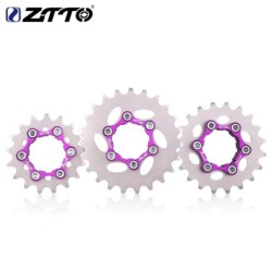 ZTTO MTB egysebességes kazettás fogaskerekű kerékpár 1 sebességes lánckerék 16T 17T 18T 19T 20T 21T 22T 23T K7 CNC kerékpár szab