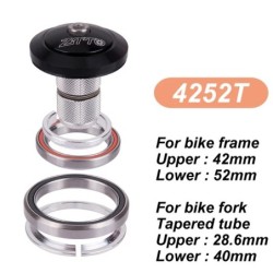 ZTTO MTB Road Bicycle Headset CNC 1 1/8"-1 1/2" 1.5 Tapered 28.6 Straight Tube Bike Fork Internal Steering Bearing