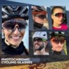 Kapvoe Photochromic Kerékpáros Napszemüveg Férfi Női Sport Road Mtb Mountain Bike szemüveg Kerékpáros Szemüveg Szemüveg Védőszem