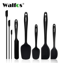 WALFOS Élelmiszer-minőségű, tapadásmentes, vajas főzési szilikon spatula készlet Hőálló konyhai szilikon kaparó spatulák és mini