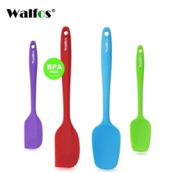 WALFOS Élelmiszer-minőségű, tapadásmentes, vajas főzési szilikon spatula készlet Hőálló konyhai szilikon kaparó spatulák és mini