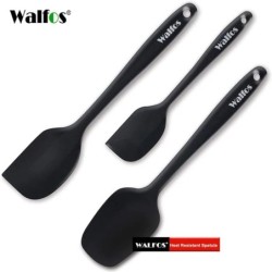 WALFOS Élelmiszer-minőségű, tapadásmentes, vajas főzési szilikon spatula készlet Hőálló konyhai szilikon kaparó spatulák és mini