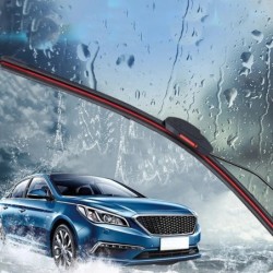 Universal Car Windshield Wiper Blades Double Layer Soft Rubber Automotive Replacement Wipers Easy to Install 18" 22" 24" 26"