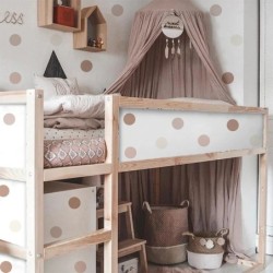 Boho Polka Dots Wall Stickers Wall Decals Home Decor Peel & Stick Waterproof Easy to Clean Nursery Baby's Room Children