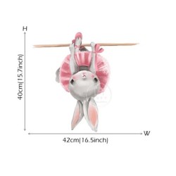 Rajzfilm rózsaszín esernyős pillangós nyuszi fali matricák gyerekszobához babaszobához falmatricák lányszoba babazuhanyhoz PVC