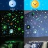 497 db/szett Luminous Stars Dots Planet Falimatrica Baba Gyerek Szoba Hálószoba Otthoni Dekoráció Falfestmény Glow In The Dark m