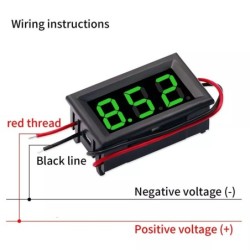 Digitális feszültségmérő DC 4,5 V – 30 V Digitális feszültségmérő feszültségmérő panel piros/kék/zöld 6 V-os 12 V-os elektromobi