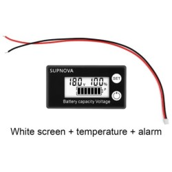 DC8-100V akkumulátorkapacitás-jelző LCD digitális árammérő Ólom-sav lítium LiFe PO4 feszültségvizsgáló autó motorkerékpárokhoz