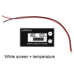 DC8-100V akkumulátorkapacitás-jelző LCD digitális árammérő Ólom-sav lítium LiFe PO4 feszültségvizsgáló autó motorkerékpárokhoz