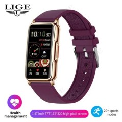 LIGE okosóra női férfi férfi Bluetooth csatlakoztatott telefon Zene fitnesz sport karkötő alvásfigyelő 1,47 hüvelykes férfi okos