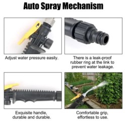 Öntözőspray Sprinkler Tömlő Pálca Fúvóka Spray Porlasztó pisztoly Vízsugár Kertmosó Autó Nagynyomású Pisztoly Power Víz