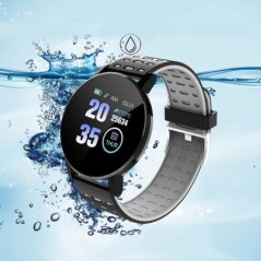 119 Smart Watch Férfi Női Pulzus vérnyomásmérő Bluetooth Okosóra Fitness Tracker Sport karóra Android IOS rendszerhez