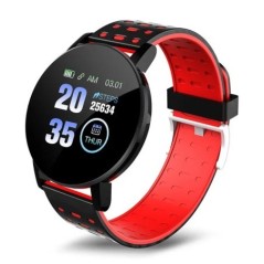 119 Smart Watch Férfi Női Pulzus vérnyomásmérő Bluetooth Okosóra Fitness Tracker Sport karóra Android IOS rendszerhez