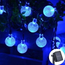 Solar Crystal Globe LED füzér 60 LED 8 világítási mód IP65 Fairy Light karácsonyi füzér kerti parti dekorációhoz 1db/2db