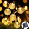 Solar Crystal Globe LED füzér 60 LED 8 világítási mód IP65 Fairy Light karácsonyi füzér kerti parti dekorációhoz 1db/2db