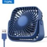 TOPK 4 hüvelykes USB mini hordozható ventilátor kempingezéshez, 3 sebességes csendes asztali, személyes ventilátor, 360°-os állí