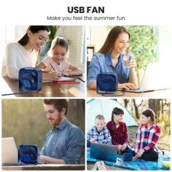 TOPK mini hordozható ventilátor, USB asztali ventilátorasztal, csendes, 3 sebességes szél, személyi ventilátor