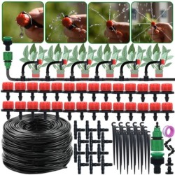 KESLA Garden Drip Irrigation Automatic Watering System Kit 1/4'' Nozzles for Bonsai Pot Plant Lawn Flower Vegetable Greenhouse