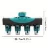 3/4" 4 Way 2 Way Hose Connector Splitter Garden Water Splitter Faucet Adapter Hose Shut Off Valve for Home Garden