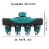 3/4" 4 Way 2 Way Hose Connector Splitter Garden Water Splitter Faucet Adapter Hose Shut Off Valve for Home Garden