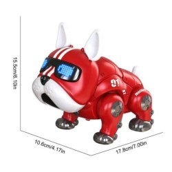 Tánczene Bulldog Robot Intelligens Interaktív Kutya Könnyűjátékokkal Gyerekeknek Korai nevelés Baba Játék fiúk Lány