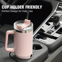 1200ml 304 rozsdamentes acél szigetelt vizes palack, Thermal Coffee Car Cup, Hideg meleg bögrék Vákuumos lombik fogantyúval,spor