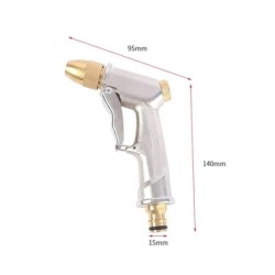 Nagynyomású vízszóró pisztoly fém sárgaréz fúvóka Kerti tömlő cső Gyep autómosó permetező locsológép Autómosó szerszám Vízpiszto
