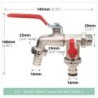 Garden Tools Brass Water Faucet 1/2" Outside & Inside Used Easy Turn On/Off Lever Handle Watering Supply Taps Ball Valve