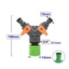 1/2 3/4 menetes 2-utas csaptömlő vízelosztó kerti csap Y osztó öntözési szerelvények állítható kapcsolócsuklók