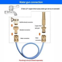 1/2" 3/4“ 1" Tap Quick Connector  Garden Irrigation Coupling Adapter Drip Copper Hose Tubing Repair Fittings Watering Tool