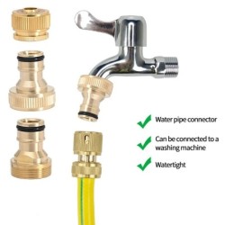 1/2" 3/4“ 1" Tap Quick Connector  Garden Irrigation Coupling Adapter Drip Copper Hose Tubing Repair Fittings Watering Tool