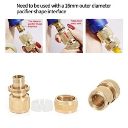 1/2" 3/4“ 1" Tap Quick Connector  Garden Irrigation Coupling Adapter Drip Copper Hose Tubing Repair Fittings Watering Tool