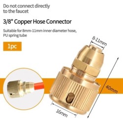 1/2" 3/4“ 1" Tap Quick Connector  Garden Irrigation Coupling Adapter Drip Copper Hose Tubing Repair Fittings Watering Tool