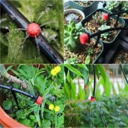 50-500pcs Adjustable Irrigation Drippers Sprinklers 1/4''  Emitter Dripper Micro Drip Irrigation Sprinklers for Watering System