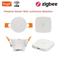 Intelligens élet Zigbee emberi jelenlét érzékelő Tuya Wifi MmWave Radar Pir Montion érzékelő fényerősségérzékeléssel okosotthonh