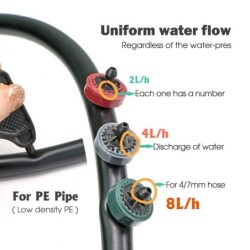 20-200 DB 2L 4L 8L nyomást automata kompenzáló csepegtető állandó áramlású kerti kibocsátó tartós öntözővíz-szabályozó csepegtet