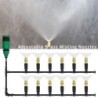 50-1pcs 4/7PVC Outdoor Misting Cooling System Garden Irrigation Watering 1/4'' Brass Atomizer Adjustable Garden Micro Sprinklers