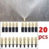 50-1pcs 4/7PVC Outdoor Misting Cooling System Garden Irrigation Watering 1/4'' Brass Atomizer Adjustable Garden Micro Sprinklers