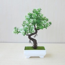 Mesterséges műanyag növények Bonsai kis facserép Hamis növény Cserepes virágoskert elrendezés Díszek Szoba Otthon Asztaldekoráci