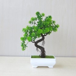 Mesterséges műanyag növények Bonsai kis facserép Hamis növény Cserepes virágoskert elrendezés Díszek Szoba Otthon Asztaldekoráci