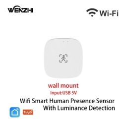 ZigBee Wifi MmWave emberi jelenlét mozgásérzékelő fényerő-/távolságérzékeléssel 5/110/220V Tuya Smart Life otthoni automatizálás