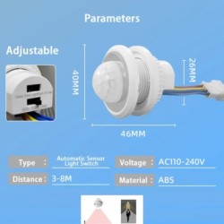 LDHLM fénykapcsoló PIR érzékelő érzékelő intelligens kapcsoló LED 110 V 220 V PIR infravörös mozgásérzékelő kapcsoló automatikus