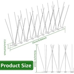 12 db galamb tüskés rozsdamentes acél madárriasztó szett madárriasztó galamb mókus macskariasztó kerti kerítéstetőhöz