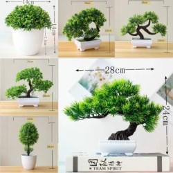 Új zöld mesterséges növények Bonsai kis fa fű virág cserepes bonsai Halloween esküvői karácsonyi buli Otthoni iroda dekoráció