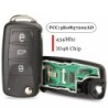 Távirányító kulcs 434MHz ID48 Chip 5K0837202AD/202Q VW Golf Tiguan Polo Passat CC SEAT Skoda Mk6 Octavia Jetta Bogárhoz