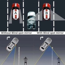 2db autós holttértükör keret nélküli kiegészítő visszapillantó tükör Auto motorkerékpár univerzális széles szögben állítható kis