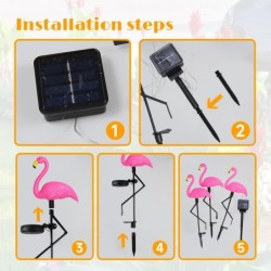 Solar Flamingo Light LED kültéri udvari lámpa kerti lámpa vízálló karólámpa folyosó dekoráció napelemes terasz földi lámpás