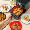 22 cm-es szilikon légfrissítő sütő tepsi Pizza sült csirke Airfryer szilikon kosár Újrafelhasználható Airfryer serpenyőbevaló ta