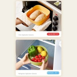 Szilikon légfrissítő sütő tepsi Pizza sült csirke Airfryer Könnyen tisztítható kosár Újrafelhasználható Airfryer serpenyőtartó t